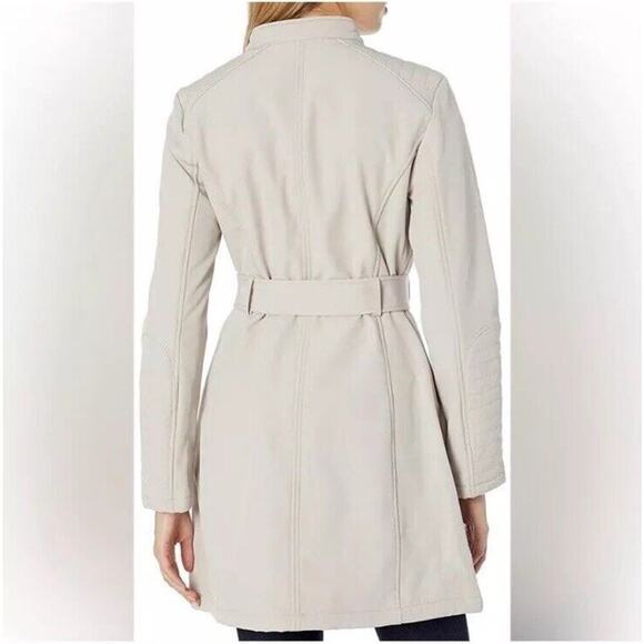 Kenneth Cole New York Beige Belted Trench Coat Women’s XS Classic Chic - Picture 4 of 12